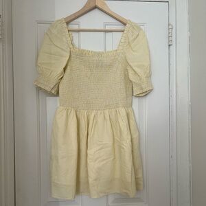 Aqua smocked mini dress XL